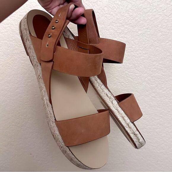 Jenni Kayne Suede Italian Leather Espadrille Sandals - Picture 1 of 9
